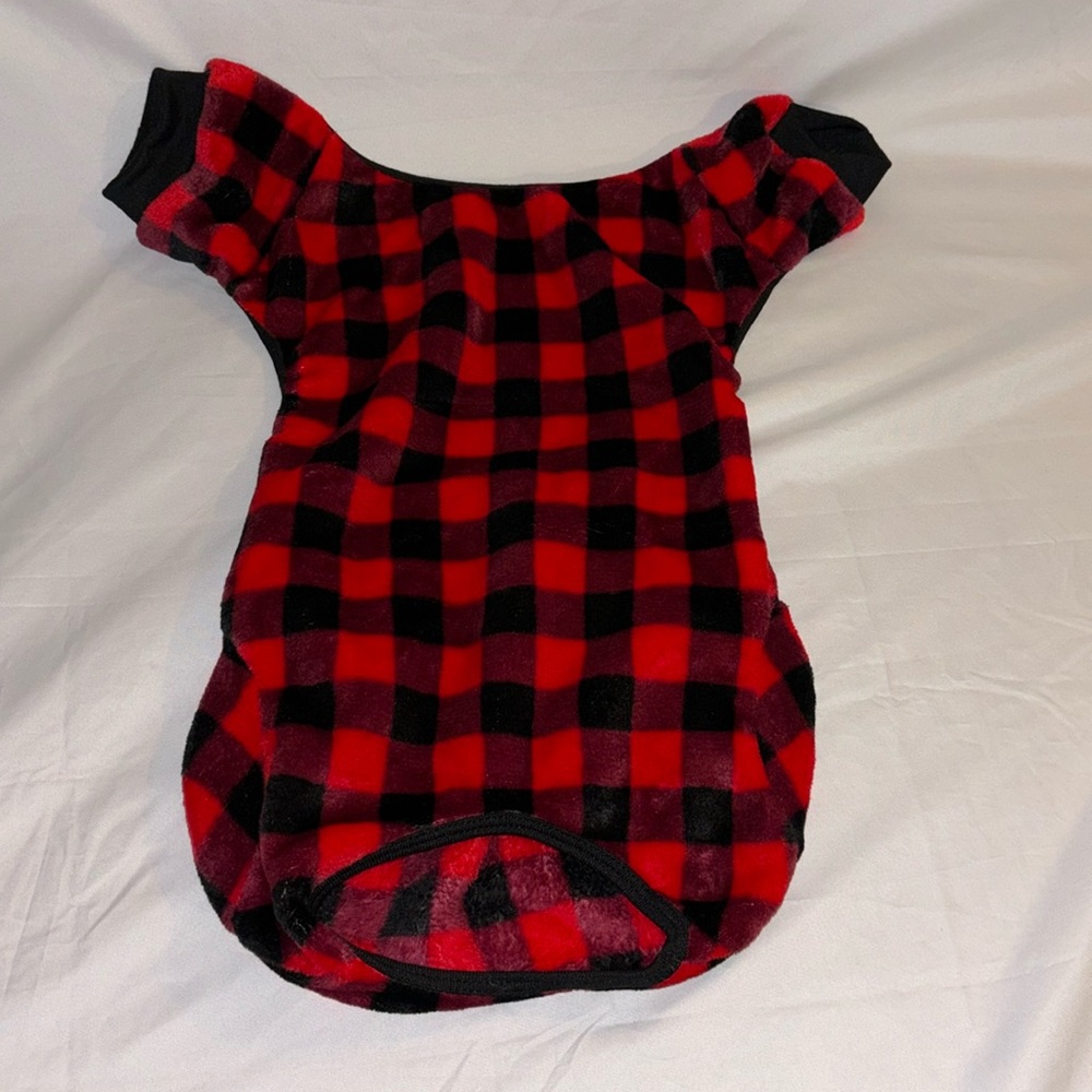 Dog Plaid Red & Black Large